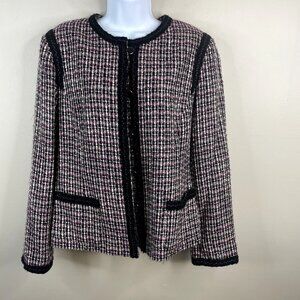 Kasper Tweed Career Blazer 14 Preppy Business Old Money Classic Button Up Jacket